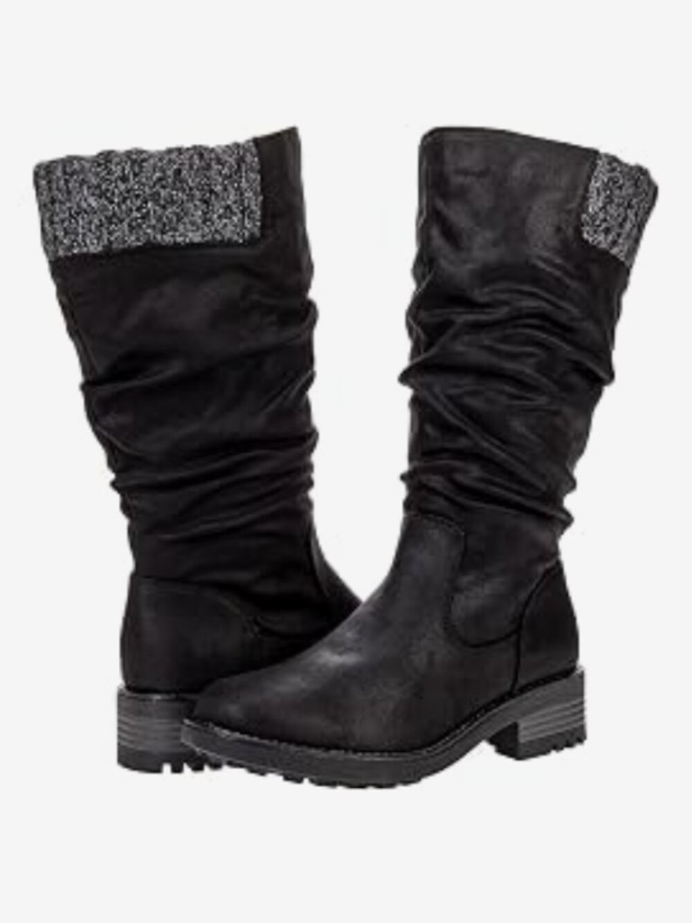 Tall black boots wide calf Lifestride Kaden womens size 9